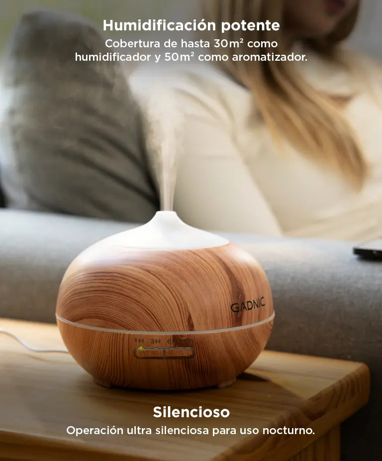 Difusor Humidificador Aromatizante LED Gadnic PLUS 300 ml
