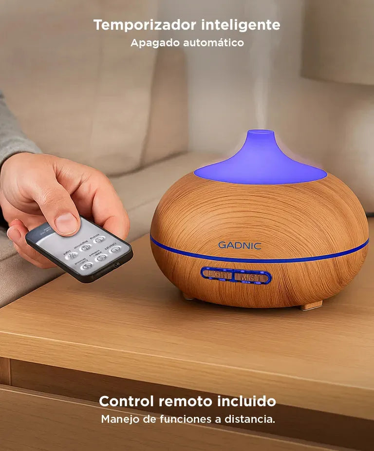 Difusor Humidificador Aromatizante LED Gadnic PLUS 300 ml